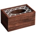 thumbnail image 1 of Caja de pañuelos de madera con tapa, estilo vintage, para escritorio, para decoración del hogar y la oficina, 1 of 6