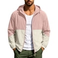 thumbnail image 2 of gbyLJF Mens Color Block Windbreaker Jacket Lightweight UPF 50+ Waterproof Rain Jackets, 2 of 9