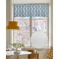 thumbnail image 4 of Blue Nautical Anchor Linen Curtain Valance for Bedroom/Bathroom/Kitchen/Office/Living/Dining Room Windows,Farmhouse Woodgrain Geometric Stripe Pocket Topper Drapes Decorative Cafe Drapery Panel 60x18, 4 of 6