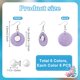 thumbnail image 2 of 18 pares de bandejas de bisel para aretes de acero inoxidable con concha natural, base redonda plana con cabujón de vidrio redondo, aretes colgantes., 2 of 5