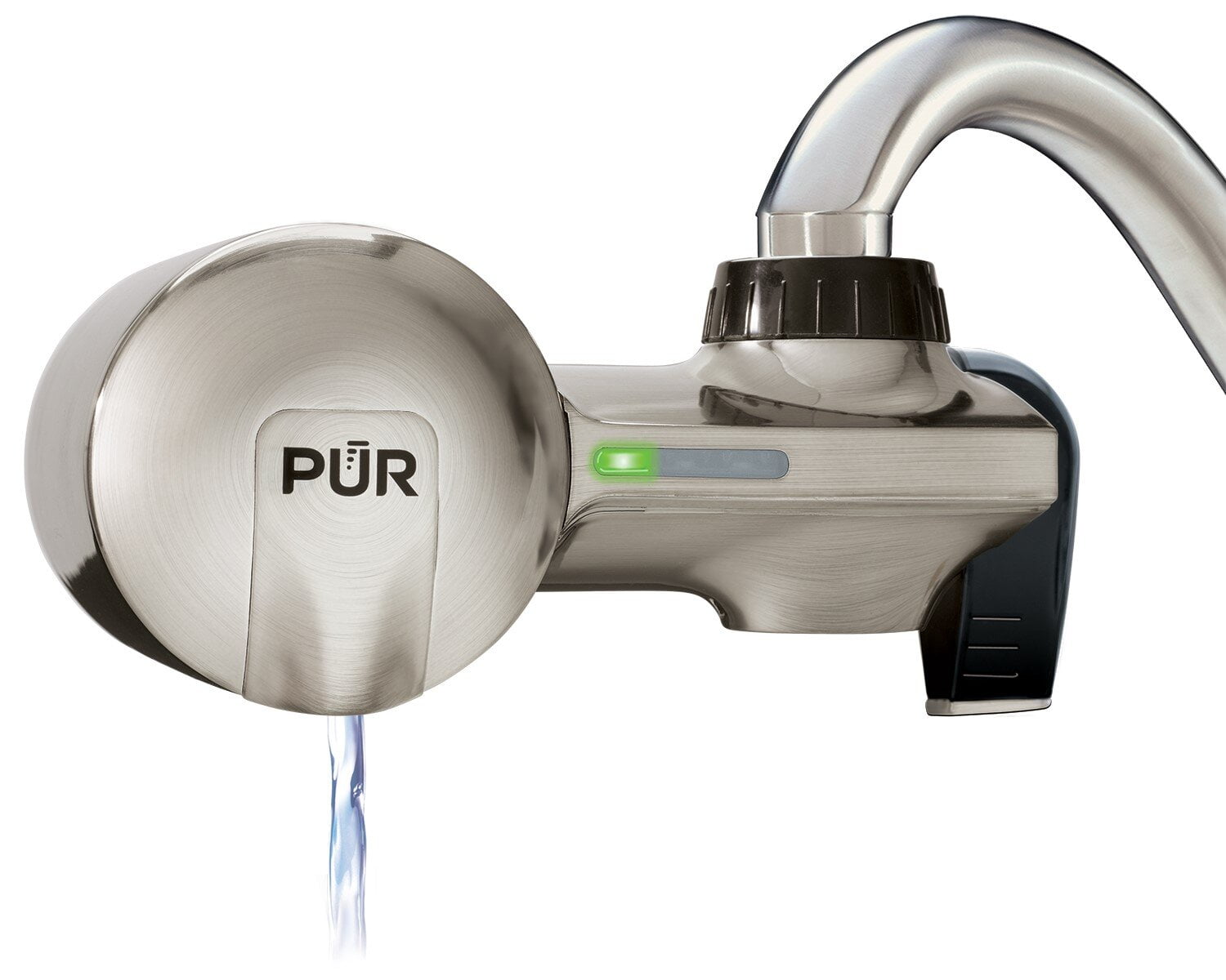 Pur Stainless Steel Style Horizontal Faucet Mount System with Clean
