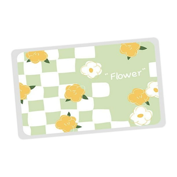 Tapete para secar platos, accesorios decorativos, almohadilla aislante térmica, armario para vajilla flores verdes