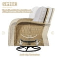 thumbnail image 5 of POCASSY Outdoor Swivel Lounge Patio Wicker Chairs with Side Table, All Weather Wicker Rattan Swivel Rocker for Outside, Light Yellow/Beige, 5 of 6