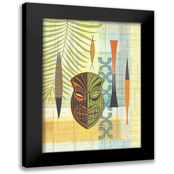 Theodore, James 11x14 Black Modern Framed Museum Art Print Titled - Tiki Warrior No. 1