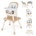 thumbnail image 1 of OLAKIDS Chaise Haute pour Bébé 8 en 1, Chaise Haute Convertible pour Bébés et Tout-Petits, Siège Rehausseur de Repas pour Nourrisson, Table de Blocs de Construction, Ensemble Table et Chaise Tabouret pour Enfants avec Plateau Amovible, 1 of 9