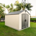 thumbnail image 3 of Lifetime Lockable  DIY Polyethylene Storage Shed, 90 Sq. ft., 8' x 12.5', Tan & Gray (60395), 3 of 14