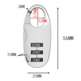 thumbnail image 3 of Mini 3 Digits Travel Combination Lock Safety Padlock for Suitcases Cabinets Drawers Drawers Pencil Case BagsSilver, 3 of 3