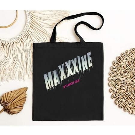 vintage MaXXXine Bag Retro Horror Movie Graphic Tote Bag  Maxxxine-Inspired Hollywood Billboard Sign  Ti West Movie Poster Memorabilia  80s Maxine Bag-TH42372