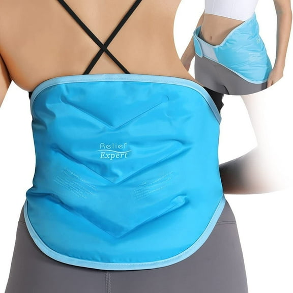Relief Expert Gel Ice Pack Reusable Cold Press Therapy for Back Waist with Strap