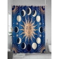 thumbnail image 5 of Shower Curtain Celestial Sun and Moon Bathroom Curtains with Hooks, Waterproof Fabric Blue Starry Galaxy Boho Bath Shower Curtains Set for Bathroom Bathtubs Decor 36x72 Inch, 5 of 8