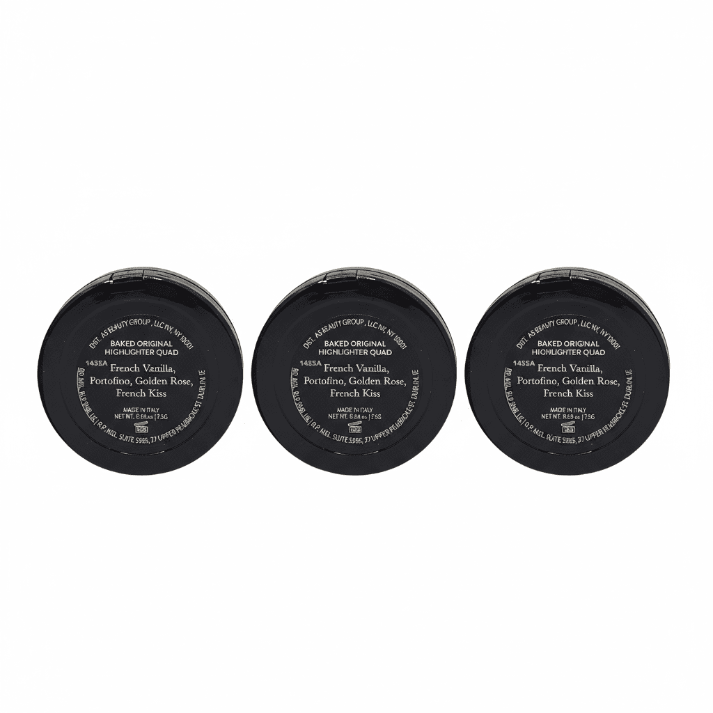3 Pack Laura Geller Baked Highlighter Natural Glow Quad French Vanilla Quad 0.26oz/7.5g