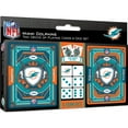 thumbnail image 2 of MasterPieces Officially Licensed NFL Miami Dolphins 2-Pack Playing cards & Dice set for Adults, 2 of 4