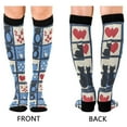 thumbnail image 4 of FORMRS Womens Knee High Socks Casual Long Thick Travel Daily Wear, 2 Pairs, Black Cats and Hearts, 4 of 6