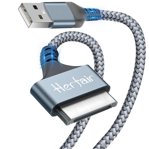Cable cargador Herfair USB a 30 pines trenzado de nailon 1 m
