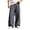Grey, variant on OOOUM Crinkle Wide Leg Pants for Men Relaxed Baggy Linen pants men's comfortable Lightweight Trousers Black XXXL