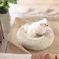 thumbnail image 1 of Feandrea Cama de Perros, Cama para Mascotas, Diámetro de 50 cm, Cojín Central Extraíble y Lavable, Alfombra de Felpa, Caqui Ombré, 1 of 6