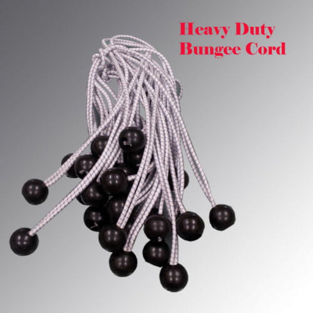 MTP ® 3/16" Bungee Cord with Ball Canopy Tie Down Straps Heavy Duty Tent Kayak Black or White