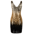 thumbnail image 6 of PrettyGuide Women's Sequin Cocktail Dress V Neck Bodycon Glitter Party Dress, 6 of 8