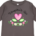 thumbnail image 4 of Inktastic Pawpaw's Girl Heart Flowers Girls Long Sleeve Toddler T-Shirt, 4 of 5
