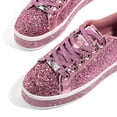 thumbnail image 3 of LUCKY STEP Platform Sparkly Fashion Sneakers Glitter Walking Shoes,All Pink,Womens, 3 of 5