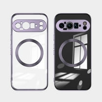TECH CIRCLE Clear Case for Google Pixel 9 Pro XL 6.8" (2024) - Magnetic Transparent Phone Case with Camera Protection [Compatible with MagSafe] Slim Thin Lightweight Durable TPU Cover, Lightpurple