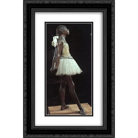 Degas Little Dancer - Edgar Degas 2x Matted 16x24 Black Ornate Framed Art Print 'Little Dancer Fourteen Years Old'