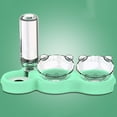 thumbnail image 2 of Pet Bowl Plastic Cute Automatic Water Refill Cervical Spine Protection Pet Food Feeding Bowl for Dogs Cats Green, 2 of 5