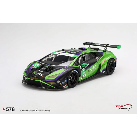 Topspeed Lamborghini Huracan GT3 EVO2 #78 Forte Racing IMSA 2024 Daytona 24hrs Green 1:18