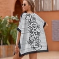 thumbnail image 4 of Love Wood Pattern Women's Swimsuit Coverup Summer Beach Cover Up Bathing Suit Dress, 4 of 6