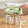 thumbnail image 2 of Plastic Drink Fridge Dispenser with Spigot, Beverage Dispenser Leak Proof Plastic Beverage Drink Dispenser Milk Tea Cold Water Container for Party Bar Daily Use[Green], 2 of 5