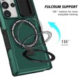 thumbnail image 6 of Decase Compatible with MagSafe Case for Samsung Galaxy S20 FE, Magnetic Invisible Ring Stand,Slim Shockproof Dual-Layer Anti-Scratch Slide Camera Lens Protector PC Back Cover Case, darkgreen, 6 of 8