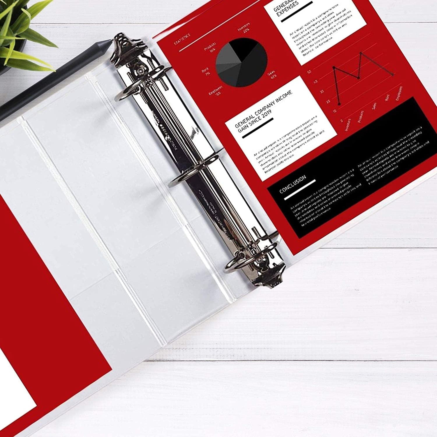 Ring Binder Depot Professional Angle D 2.5" D-Ring Binder, Letter Size, White, 2 Pack