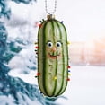 thumbnail image 3 of 2024 New 2D Christmas Decorations Funny Pickle Ornaments for Christmas Tree Cute Mini Cucumber Christmas Pendant Christmas Holiday Party Decorations Joyful Holiday Collection Pickles Ornaments, 3 of 4