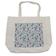 thumbnail image 1 of Abstract Shopping Bag, Dots Little Circles with Bunch of Spots Background Girlish Abstract Design, Eco-Friendly Reusable Bag for Groceries Beach and More, 15.5" X 14.5", Cream, by Ambesonne, 1 of 2