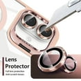 thumbnail image 4 of Shockproof Kickstand Heavy Duty Clear Case For Apple iPhone 16 Plus Compatible With MagSafe With Camera Lens Protector Pink, 4 of 9