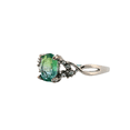 thumbnail image 4 of 1ct Oval Blue & Green Tourmaline & Topaz Silver Ring, Size 8 1OBGTTSRS8, 4 of 6
