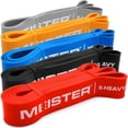 thumbnail image 1 of Meister X Band Comfort-Width 41" x 2" Resistance Bands - X-Wide Premium Loop Bands - Complete 5 Band Set, 1 of 6