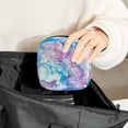 thumbnail image 6 of Sanitary Napkin Storage Bag, Watercolor Marbling Aesthetic Pattern Portable Menstrual Pad Bag for Teen Girls Store Panty Liners Tampons Sanitary Pads for Women Ladies, 6 of 6