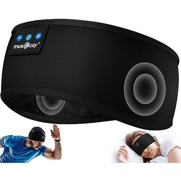 MUSICOZY Auriculares para dormir Bluetooth 5.4 Diadema, auriculares inalámbricos deportivos resistentes al sudor Auriculares para dormir con altavoz estéreo HD ultrafino para entrenamiento, correr, ga