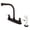 Bronze, variant on Kingston KB718 Victorian Two-Handle 4-Hole 8" Centerset Kitchen Faucet with Side Sprayer in Brushed Nickel
