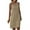 Khaki, variant on Vmvidoty Women's Linen-Cotton Dress - Sleeveless Round Neck Knee-Length Shift Dress, Breathable Loose Fit Summer Dress with Cutout Details