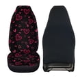 thumbnail image 6 of FOR U DESIGNS Heart Leopard Pattern Car Seat Covers Breathable Car Seat Cover Protector Set for Front Seat, 2 PCS Stretchy Auto Interior Covers Fit for SUV, Truck, Van, 6 of 7