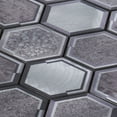 thumbnail image 4 of Sample - Modket Gray Aluminum Hexagon Modern Metallic Modern Mosaic Tile Backsplash Kitchen Wall, 4 of 6