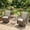 Gray+Beige, variant on 3 Piece Swivel Rocking Chairs & Table with Thick Cushions,Outdoor Patio Furniture Set, All-Weather PE Wicker Conversation Set for Porch, Deck,Natural & Blue