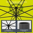 thumbnail image 5 of BELLEZE Outdoor Umbrella Patio Lawn Crank to Open 9 Foot Rust Proof Framing UV Resistant Tilt Function, 5 of 7