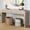 Beige, variant on Demi Bonn 59" Vintage Crafted Console Table with 2 Hidden Handle Drawers, Farmhouse Entrance Table for Dinning Room & Living Room & Hallway, Black