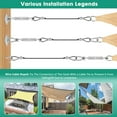 thumbnail image 4 of 4 PCS 10ft Sun Shade Sail Hardware Kit, 304 Stainless Steel Cable Wire with Nylon Coating - for Rectangle Triangle Square Shade Sail Installation, Outdoor Garden Patio, 4 of 7