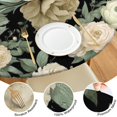 thumbnail image 4 of Pioneer Flower Floral Print Pattern Round Fitted Tablecloth with Elastic Edge,Dining Table Cover Waterproof,Outdoor Round Tablecloth for Camping,Dining,Indoor and Outdoor, 4 of 7