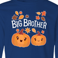 thumbnail image 4 of Inktastic Big Brother Pumpkins with Fall Leaves Long Sleeve Youth T-Shirt, 4 of 5