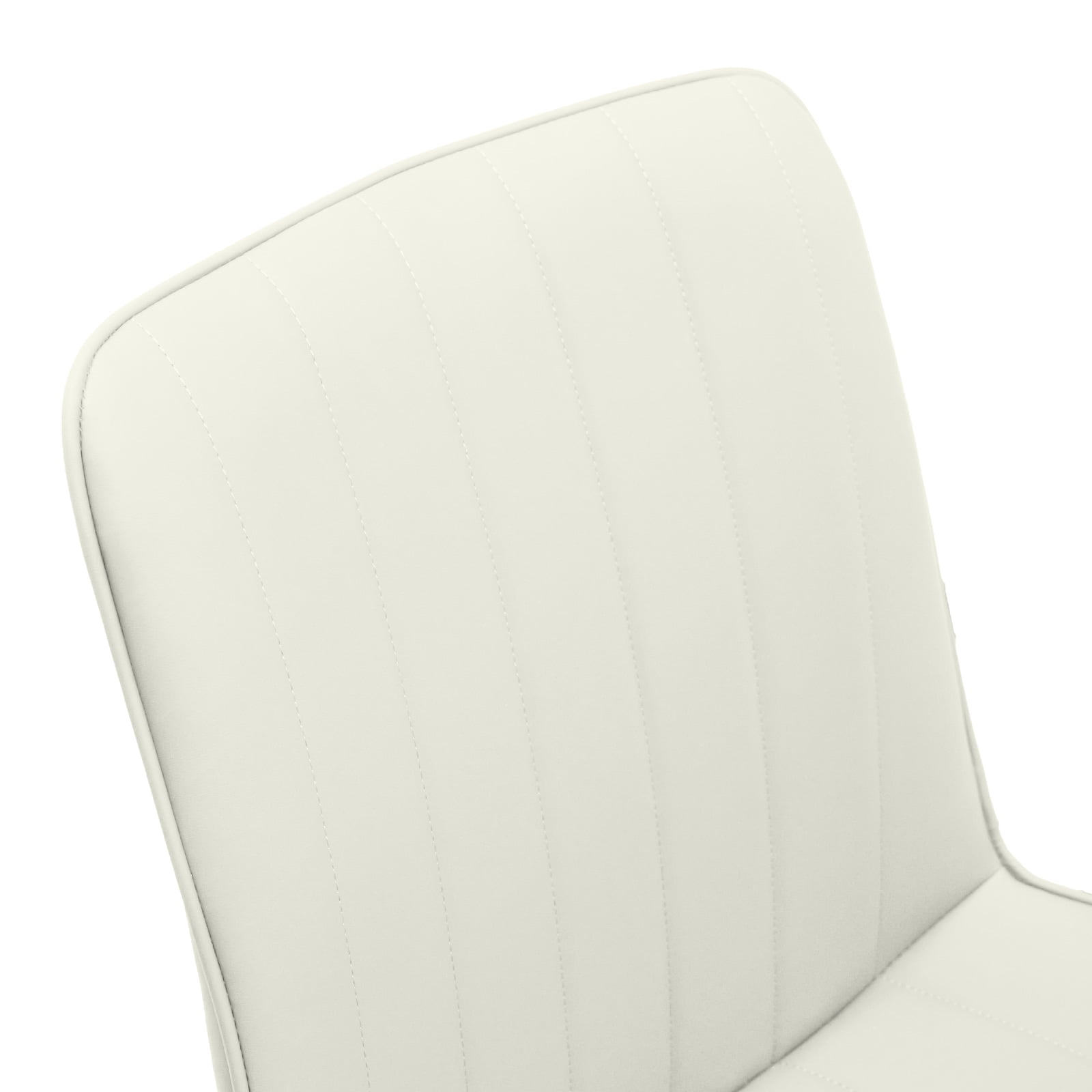 MAYEERTY White Red PU Leather Dining Chairs with Metal Legs, Wave Pattern Upholstered Armless Chair Set of 2 for Kitchen, Restaurant, Living, Meeting Room